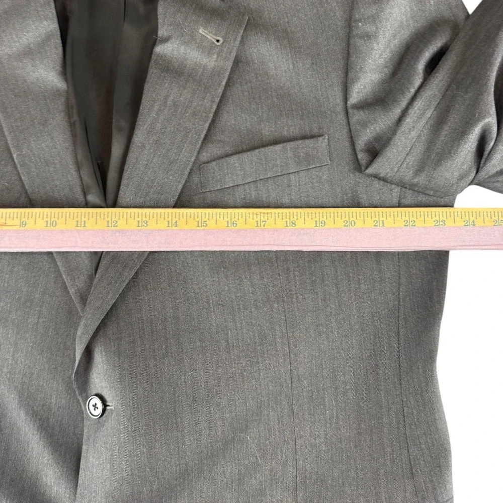 Jos A Bank Signature Collection Blazer 46L Men Charcoal Gray 100% Wool Suit Coat